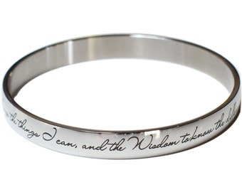Serenity Prayer Bangle Bracelet