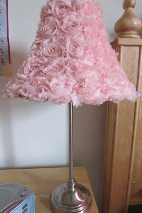 Items similar to Fall SALE Baby pink Rose Lamp Shade, Shabby Chic Lamp