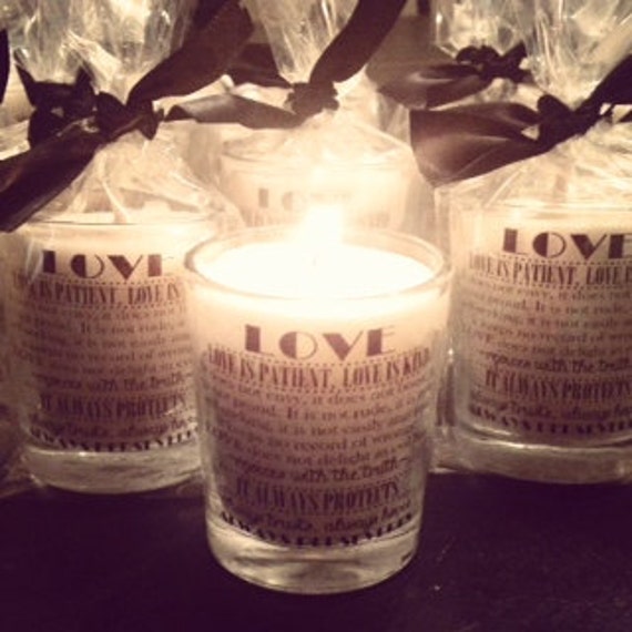 Items similar to Wedding Favors Personalized Votive Candles on Etsy