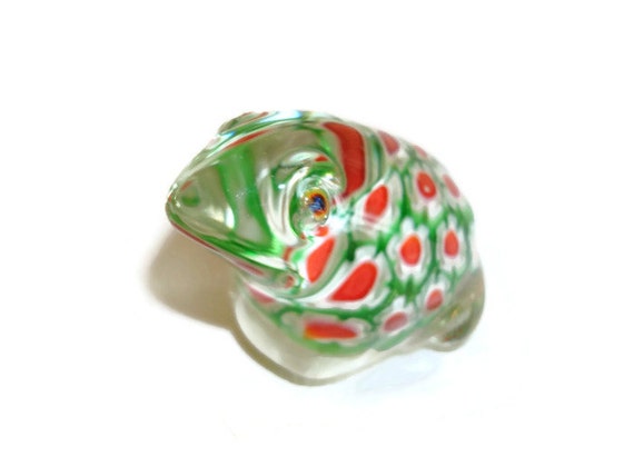 murano glass frog