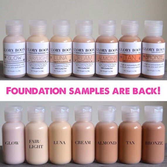 Natural liquid foundation sample sizemakeup with aloe