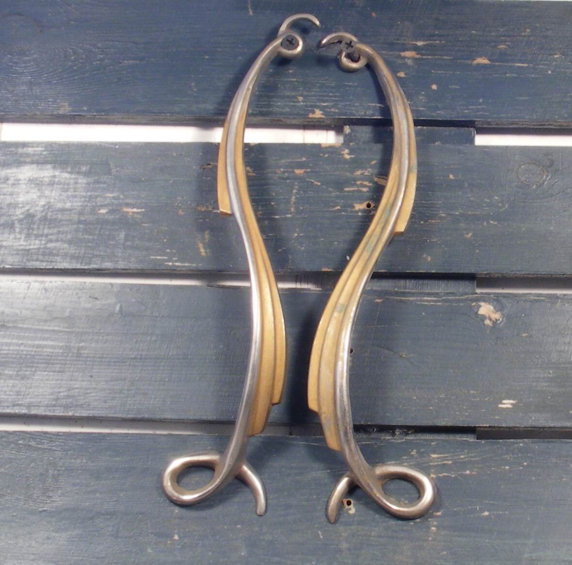 Beautiful Pair of Art Deco Buffet Pulls // Vintage French Drawer Pulls circa 1930s Haute Juice