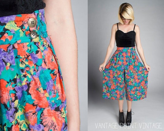 floral gaucho pants