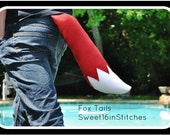 LARGE Red Fox Tail for Pretend Play - Costume - Children - Adult
