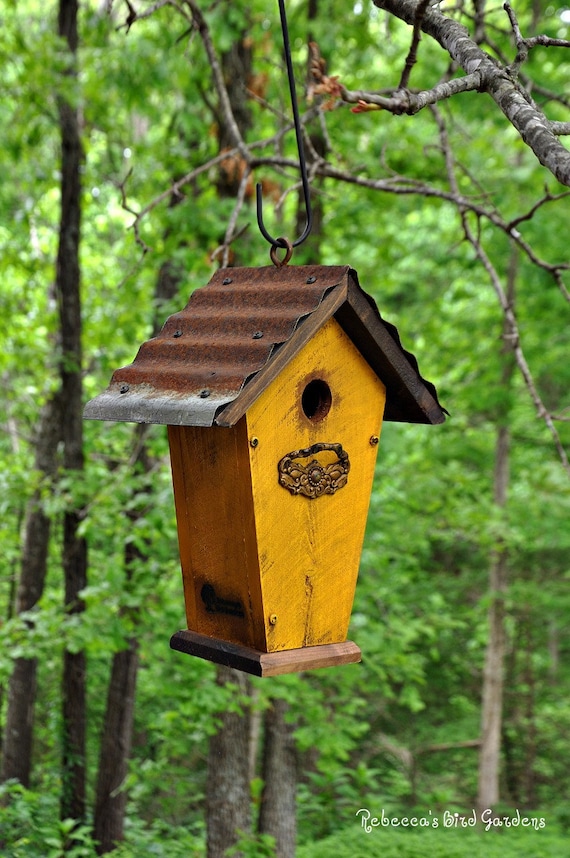 Rustic Hanging Wren Birdhouse The Villa