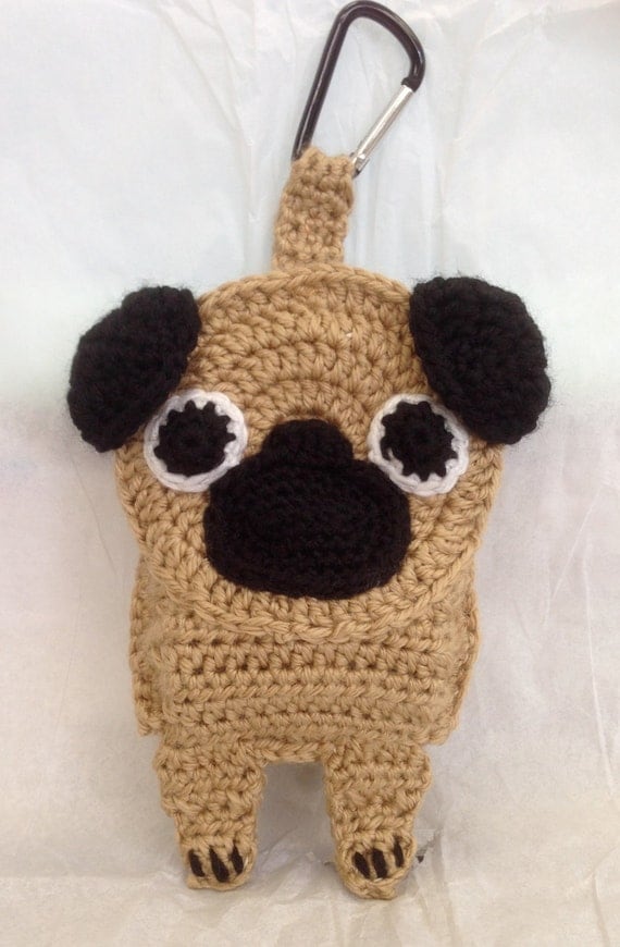 Items similar to Pug Poop Bag Holder on Etsy
