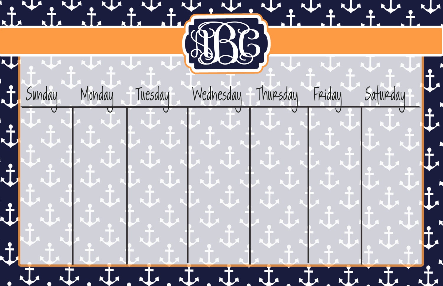 monogrammed desk pad monthly weekly calendar personalized personalized monthly calendars