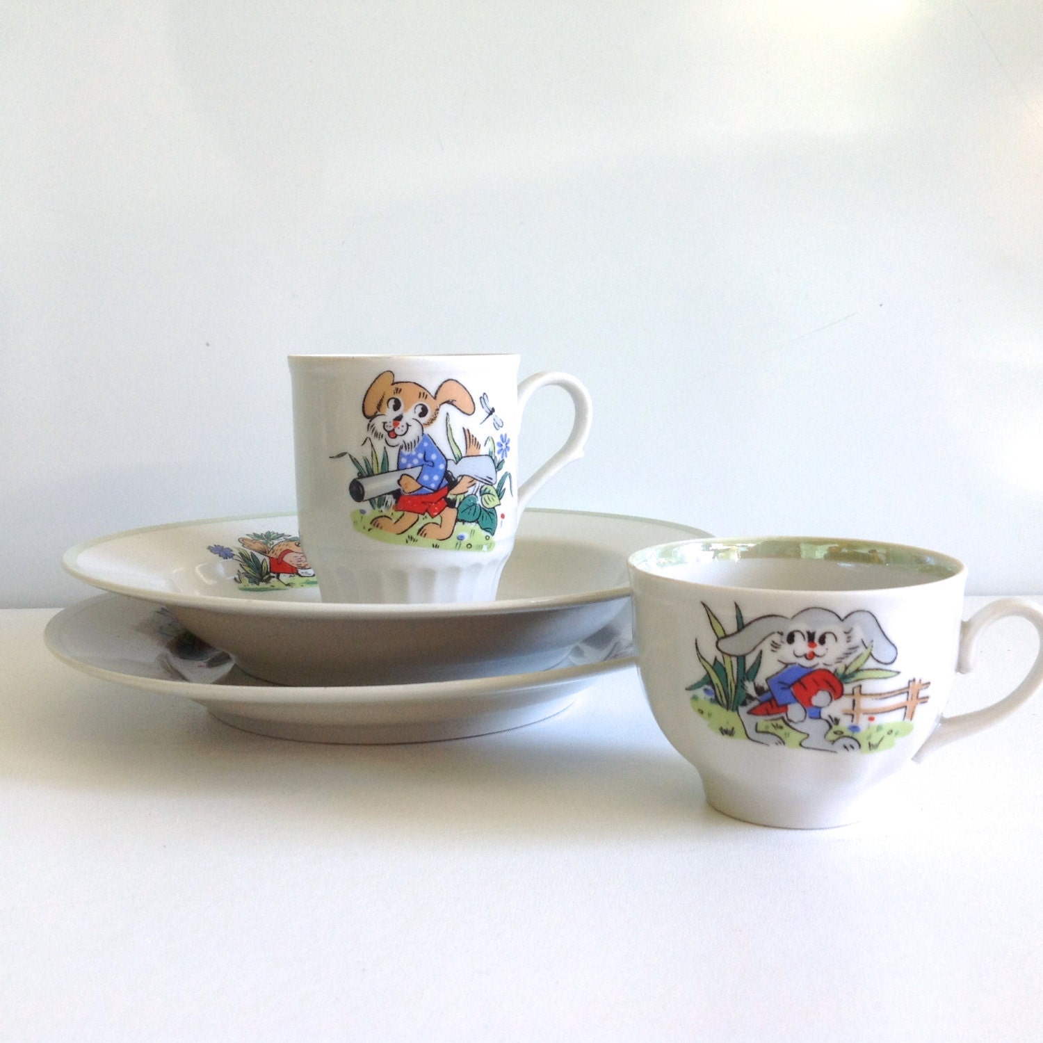 children's crockery set / vintage porcelain / porcelain