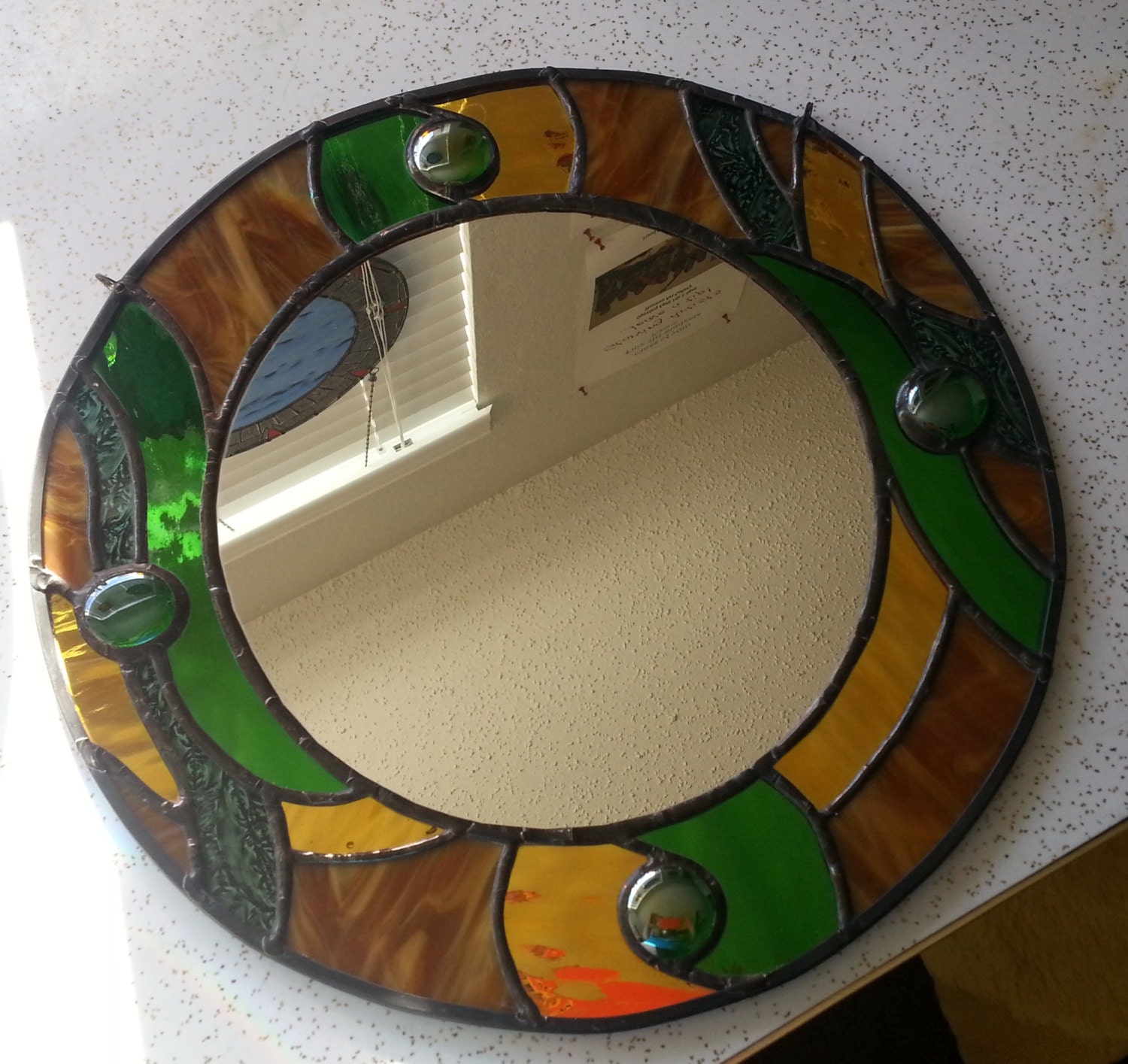 Stained Glass Wall Mirror