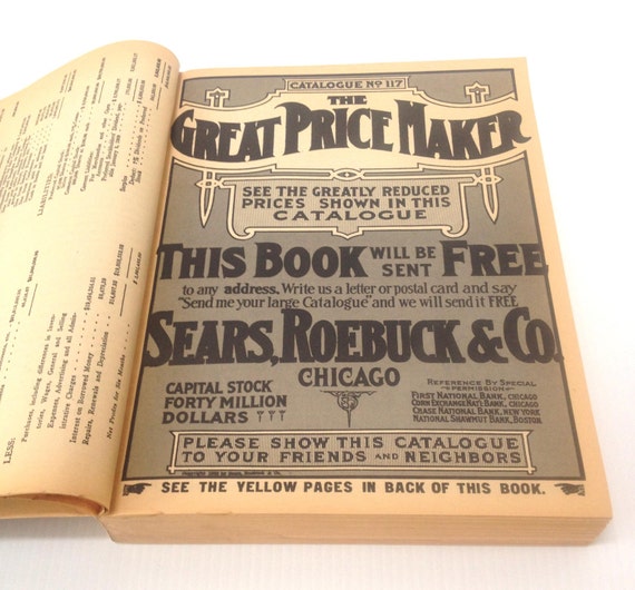 Vintage Reproduction 1908 Sears Catalog Sears Roebuck and