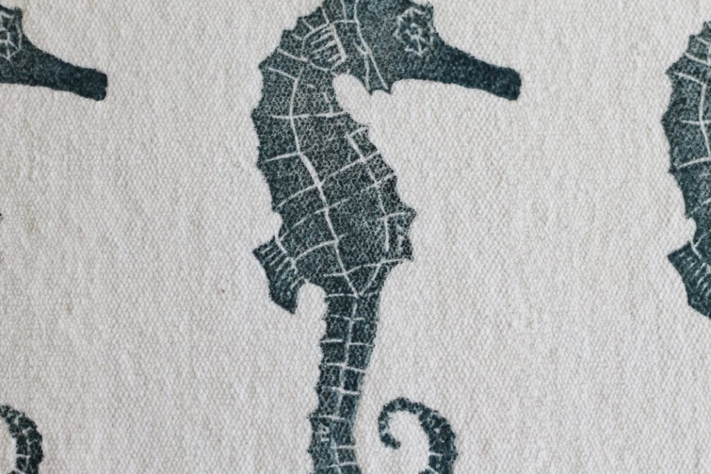 bath rug bath mat SEAHORSE cotton chenille rug