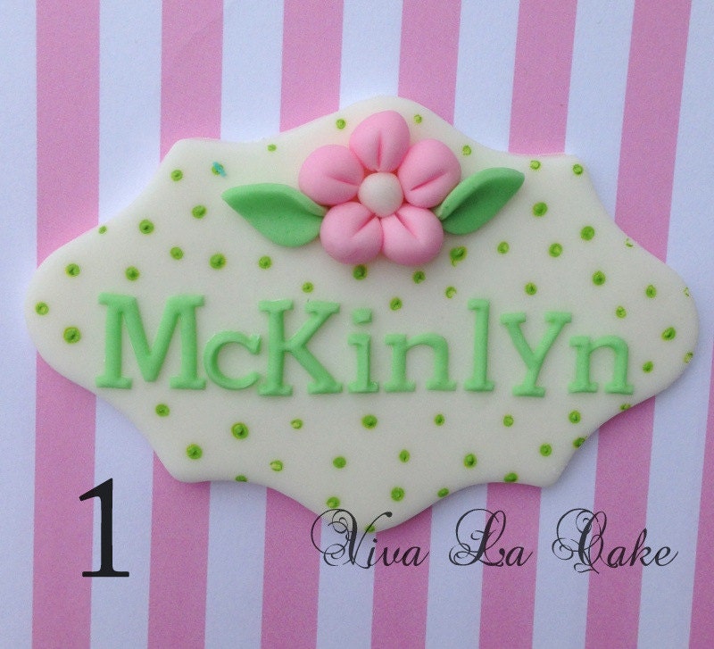 Fondant Name Plaque
