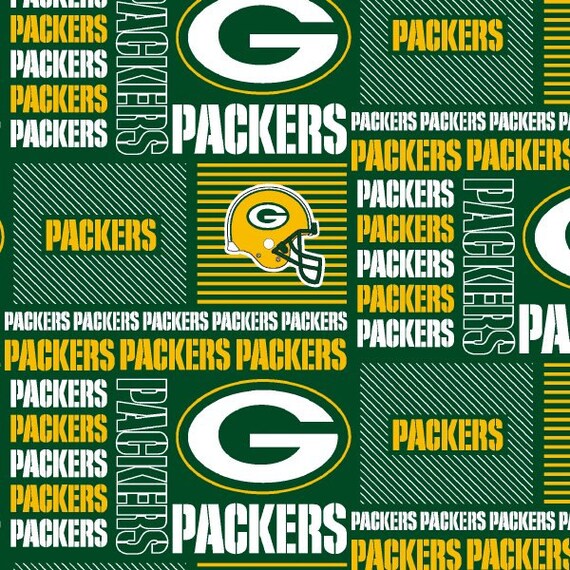 GREEN BAY Packers NFL Cotton Fabric By The Yard Sports Team
