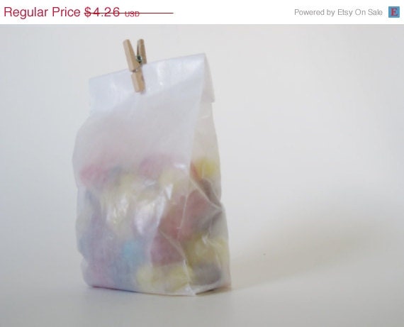 15% off - 50 Small Transparent Glassine Bags 2.5"x 1.25"x 6.25" for Party Favors and more Il_570xn