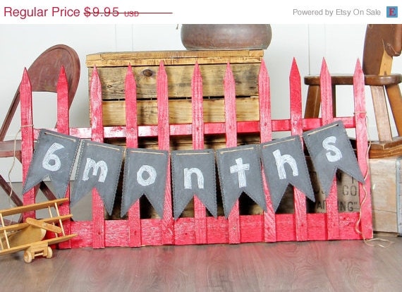 ON SALE - Black Chalkboard Banner Pennant Garland Bunting Photo Prop Holiday Party reusable chalkboard banner Baby Il_570xn
