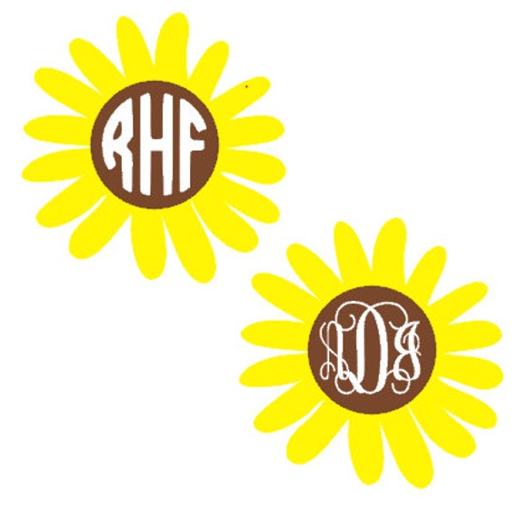 Download Sunflower Monogram Decal