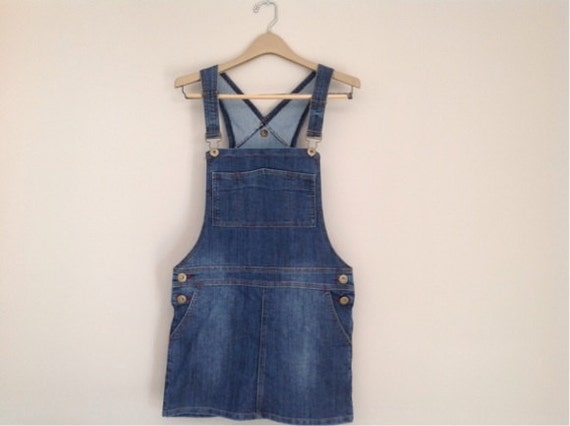 Vintage bib overalls skirt Denim bib skirtalls jeans bib skirt