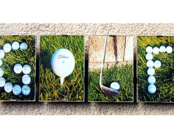 Alphabet Photography Golf GOLF Word Art Picture Frame, Alphabet Photography, 4x6 images, Fun Gifts or For Decorating!