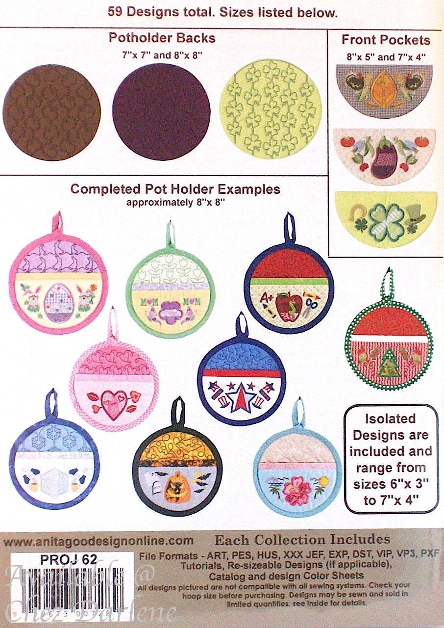 Machine Embroidery Design Pot Holder  Designs  In The Hoop