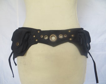 Utility belt - Steampunk festival utility belt - Anjuna Star Black