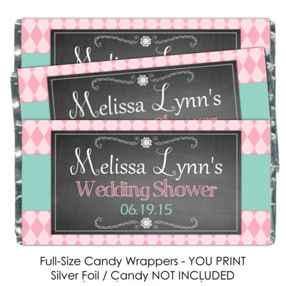Bridal Shower Candy Wrappers Wedding Shower Printable Candy