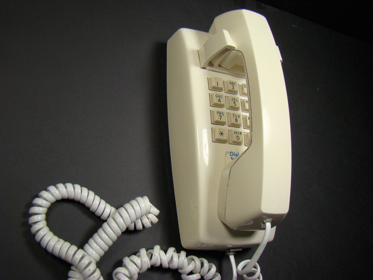 Vintage push button wall phone by InUseAgain on Etsy