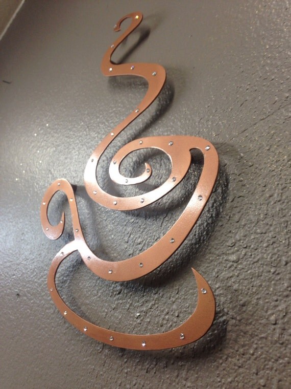 Items similar to Copper & Crystal Coffee Metal Wall Art Kitchen Art