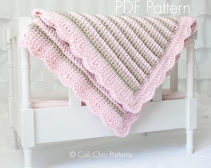 Crochet Baby Blanket PATTERN 24 - Sweet Dreams - Baby Blanket PATTERN 24 - Instant Download