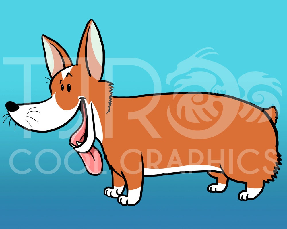 Cartoon Dogs Digital Realistic Clip Art PNG Printable