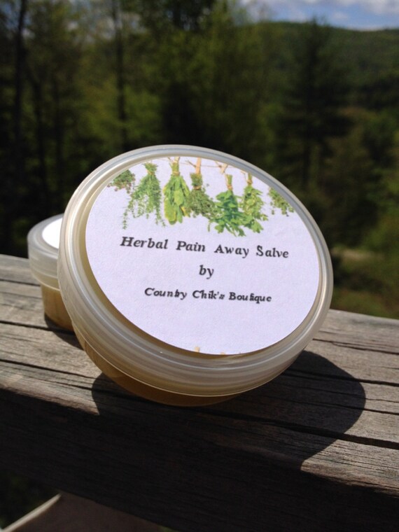 Herbal Pain Away Salve / Organic / Vegan / by CountryChiksBoutique