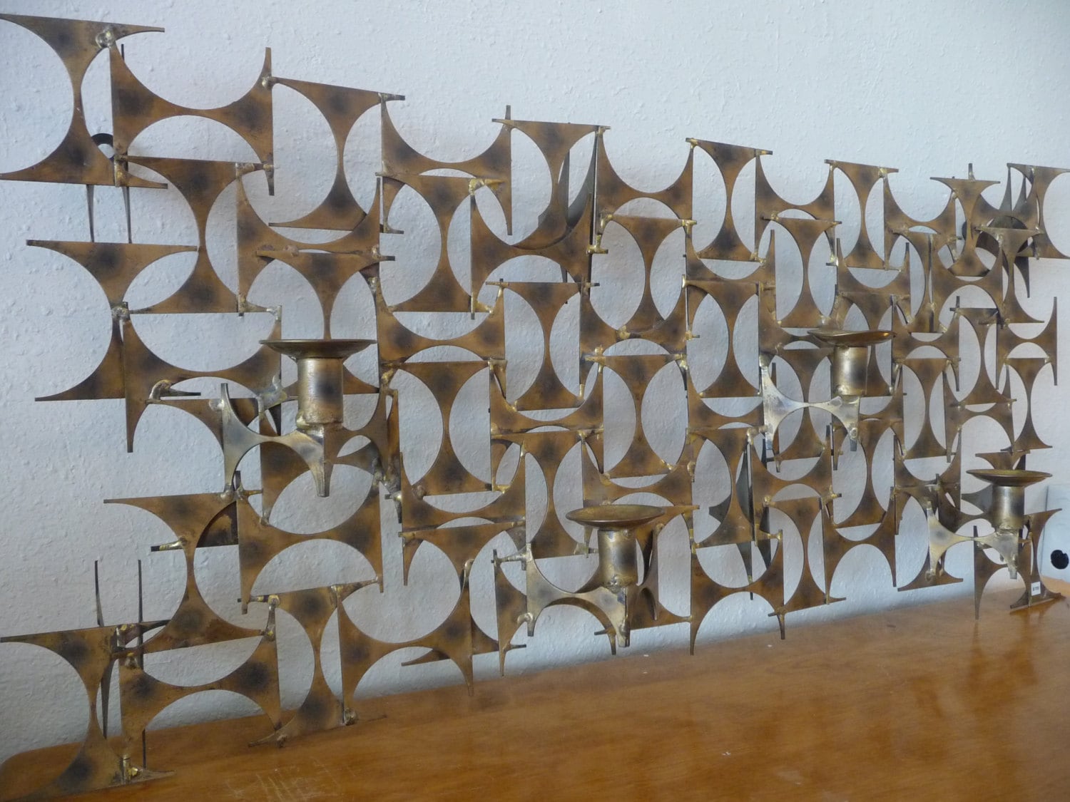 Marc Creates Brutalist Sculpture Wall Hanging Candle Holder