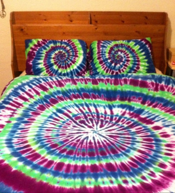 Tie Dye Sheet Set 100 Cotton by TiedyeALLDAY on Etsy