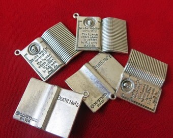 5pc "death note" charms in antique silver style (BC5)
