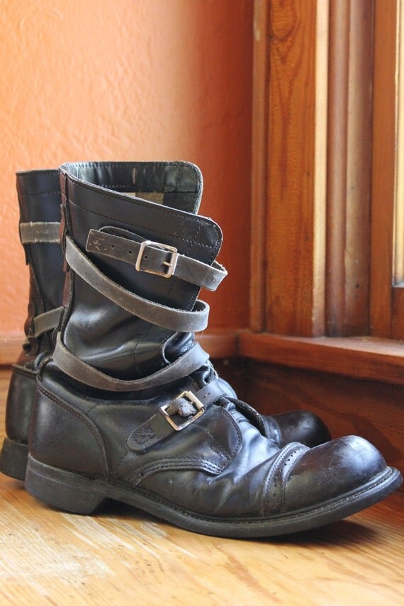 Vintage Tanker Boots / Vintage Combat Boots / by SonderVintage