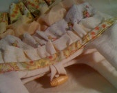 Cottage Chic Handbags Girls Purses Womens Accessories Fabric Purses Ruffled FLAPPER BAG in Vintage Fabrics or Cotton Calico Library Book Bag