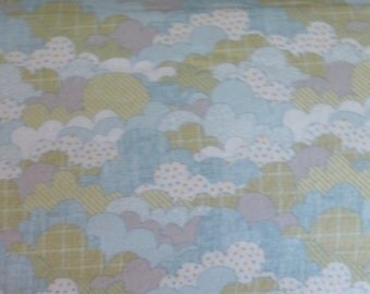 Flannel, Cotton Flannel Fabric, Quilt Flannel, Baby Fabric,Clouds,Wee Ones by Tim and Beck for Moda, By the Yard