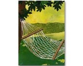Backyard Hammock - Father's Day, Retirement, Summer Vacation, All-Occasion CARD or PRINT - Childhood Memories - Take it easy (CMEM2013019) Backyard Hammock - Father's Day, Retirement, Summer Vacation, All-Occasion CARD or PRINT - Childhood Memories - Take it easy (CMEM2013019)