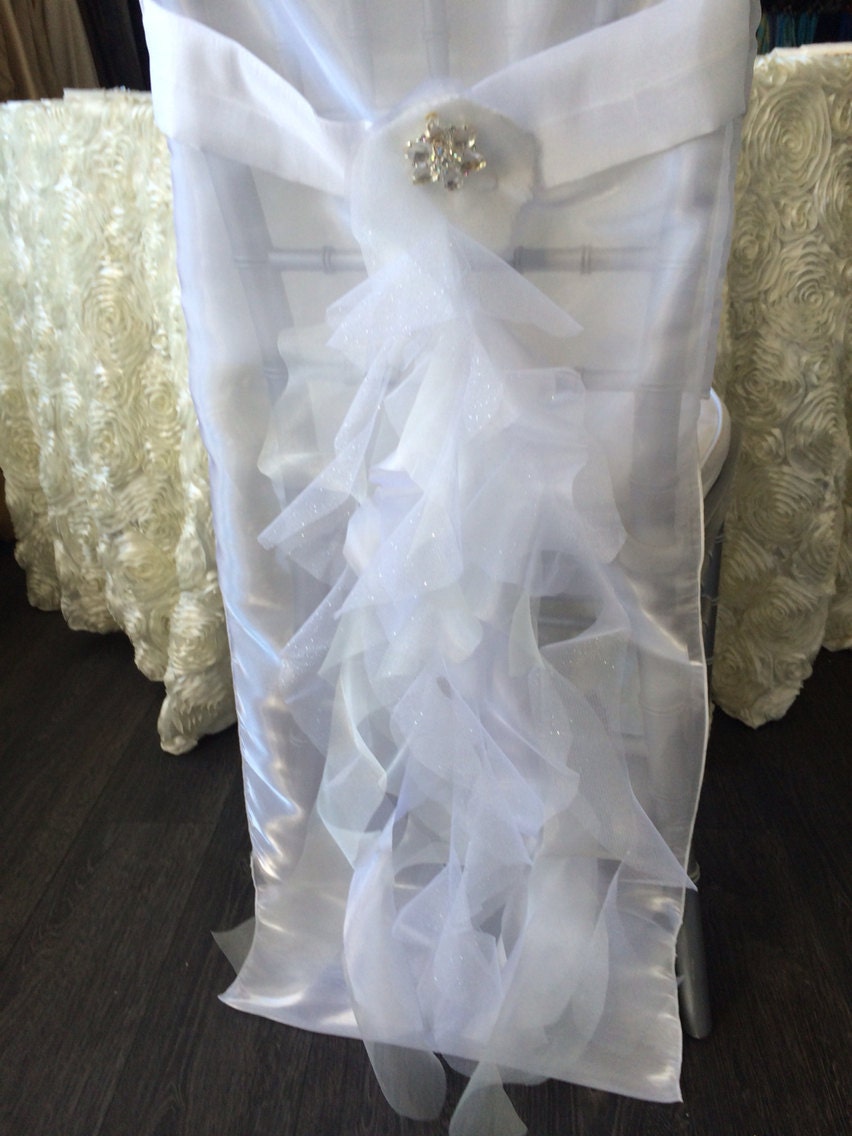 Bride and Groom Ruffle Chair Covers