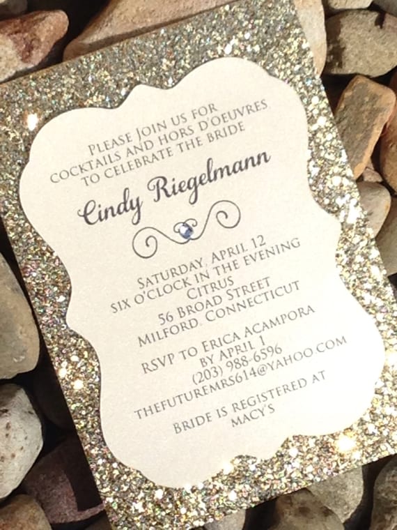 Glitter Bridal Shower Invitations 7