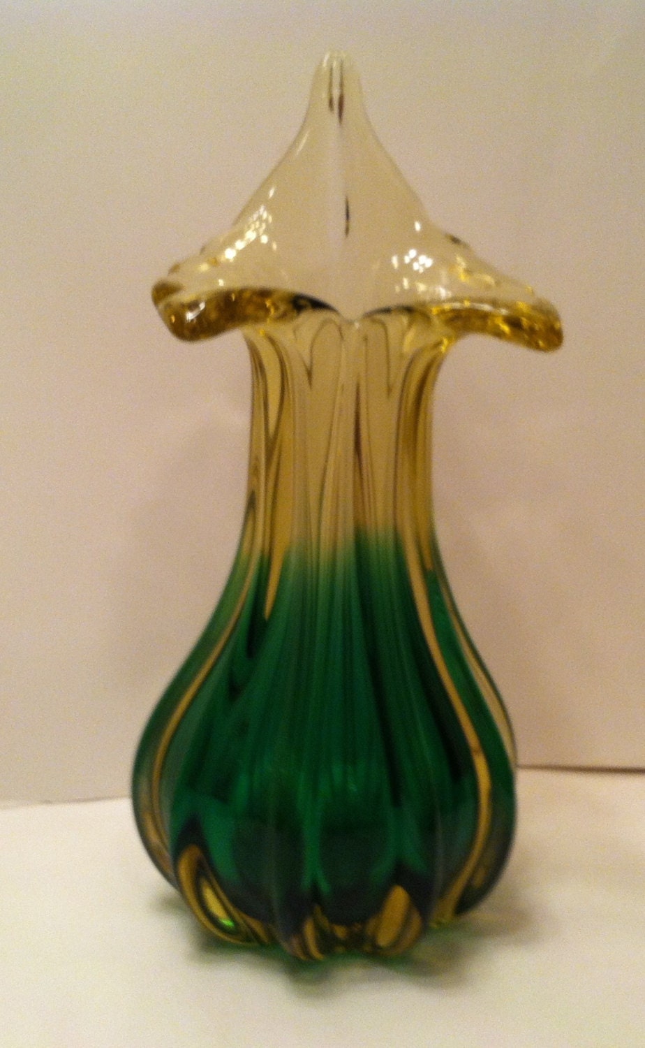 Unikat Germany Van Eyk Cased Art Glass Vase 1960's