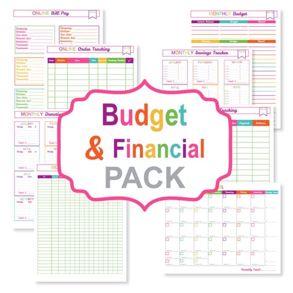 Cute Monthly Bill Organizer  Printable Calendar Template