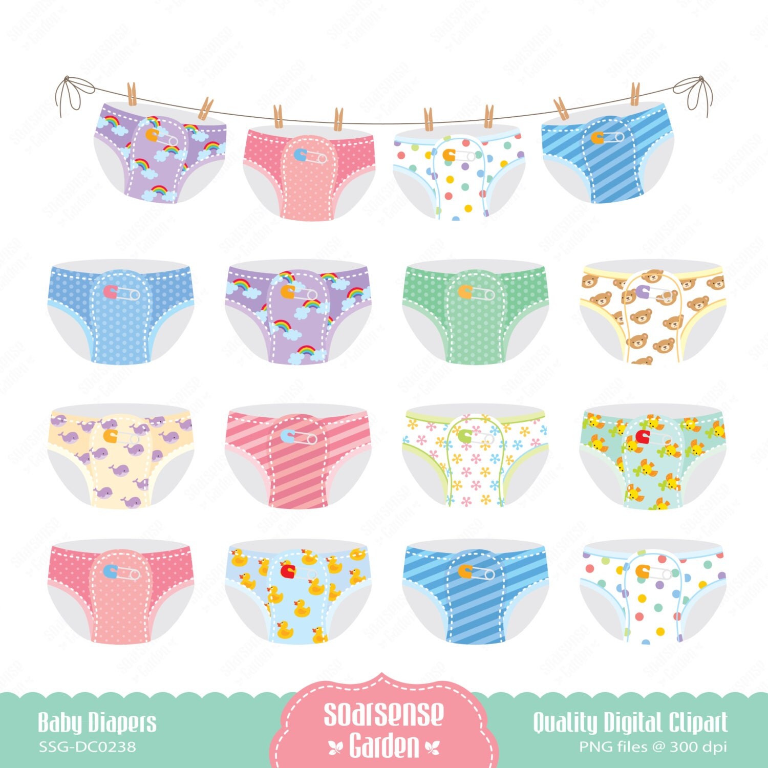 free clipart of baby in diaper - photo #32