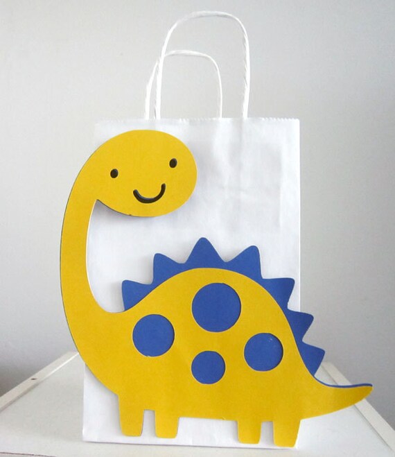 Items similar to Dinosaur Birthday Party Favor, Goody Bags, Gift Bags