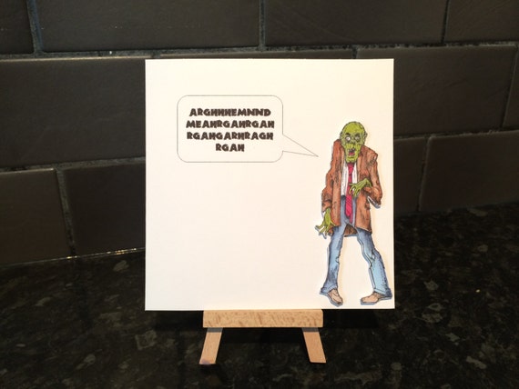 Carte Anniversaire Zombie