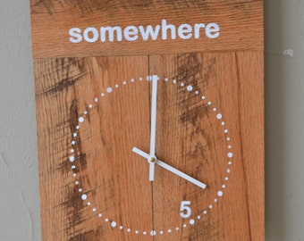 Reclaimed Wood Clock 13x16