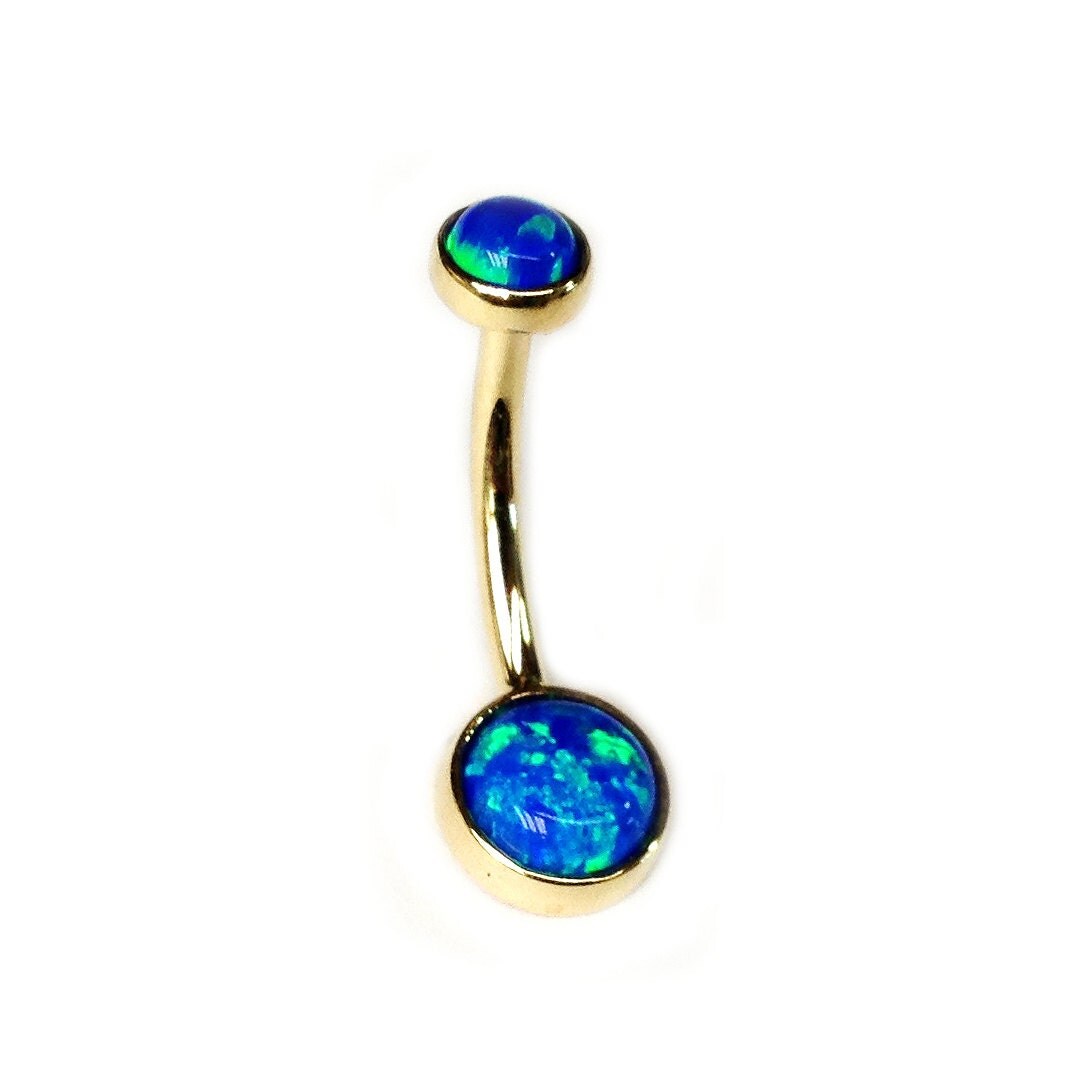 14K Yellow Gold Belly Ring with Beautiful Matching by BodyGreed