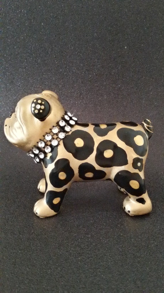 english bulldog ceramic statue