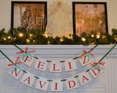 Ready to Ship - FELIZ NAVIDAD Banner, Christmas Banner, Christmas Decoration, Christmas Garland, Holiday Garland-Banners for any occasion Il_170x135