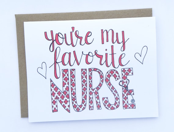 Nursing School Graduation Card by GeorgiePearlDesigns on Etsy