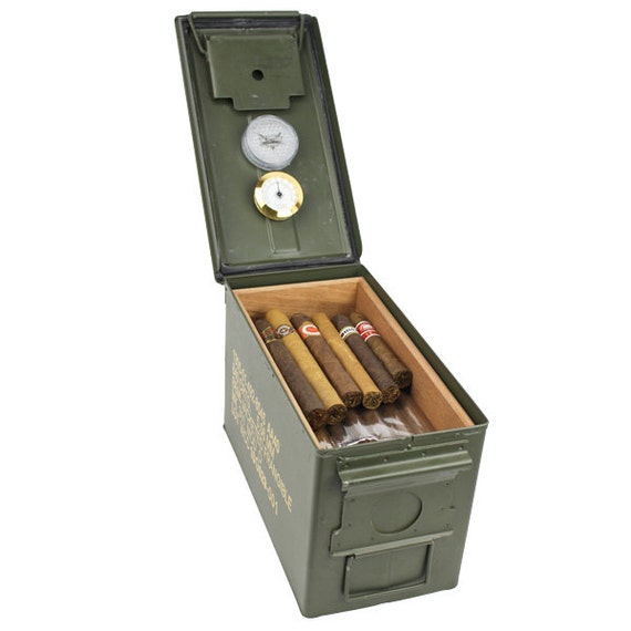 Ammo Can Cigar Humidor Holds 3050 Cigars by cheaphumidors
